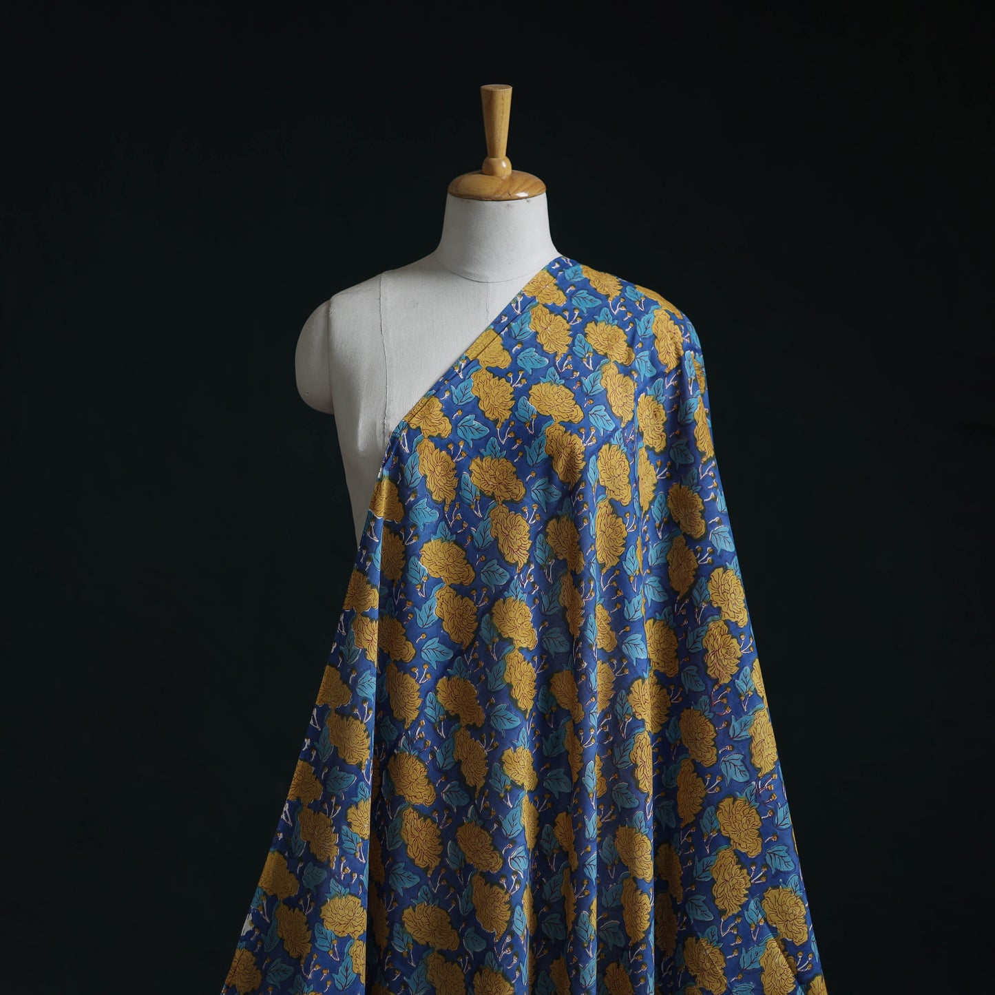 Pure mul cotton hand sanganeri fabric 06 - handcrafted