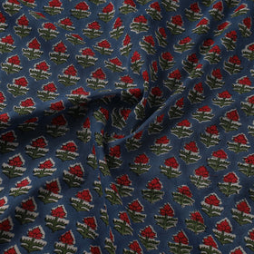 Pure mul cotton hand sanganeri fabric 10 - handcrafted