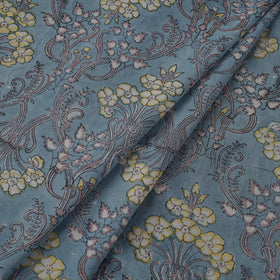 Blue - Pure Mul Cotton Hand Block Sanganeri Print Fabric 23