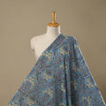 Blue - Pure Mul Cotton Hand Block Sanganeri Print Fabric 23