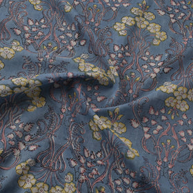 Pure mul cotton hand sanganeri fabric 23 - handcrafted
