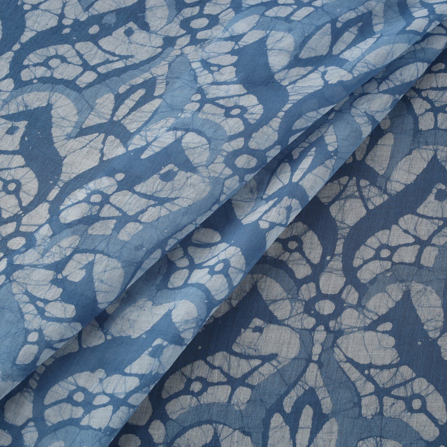 Pure mul cotton kutch hand batik fabric 03 - handcrafted
