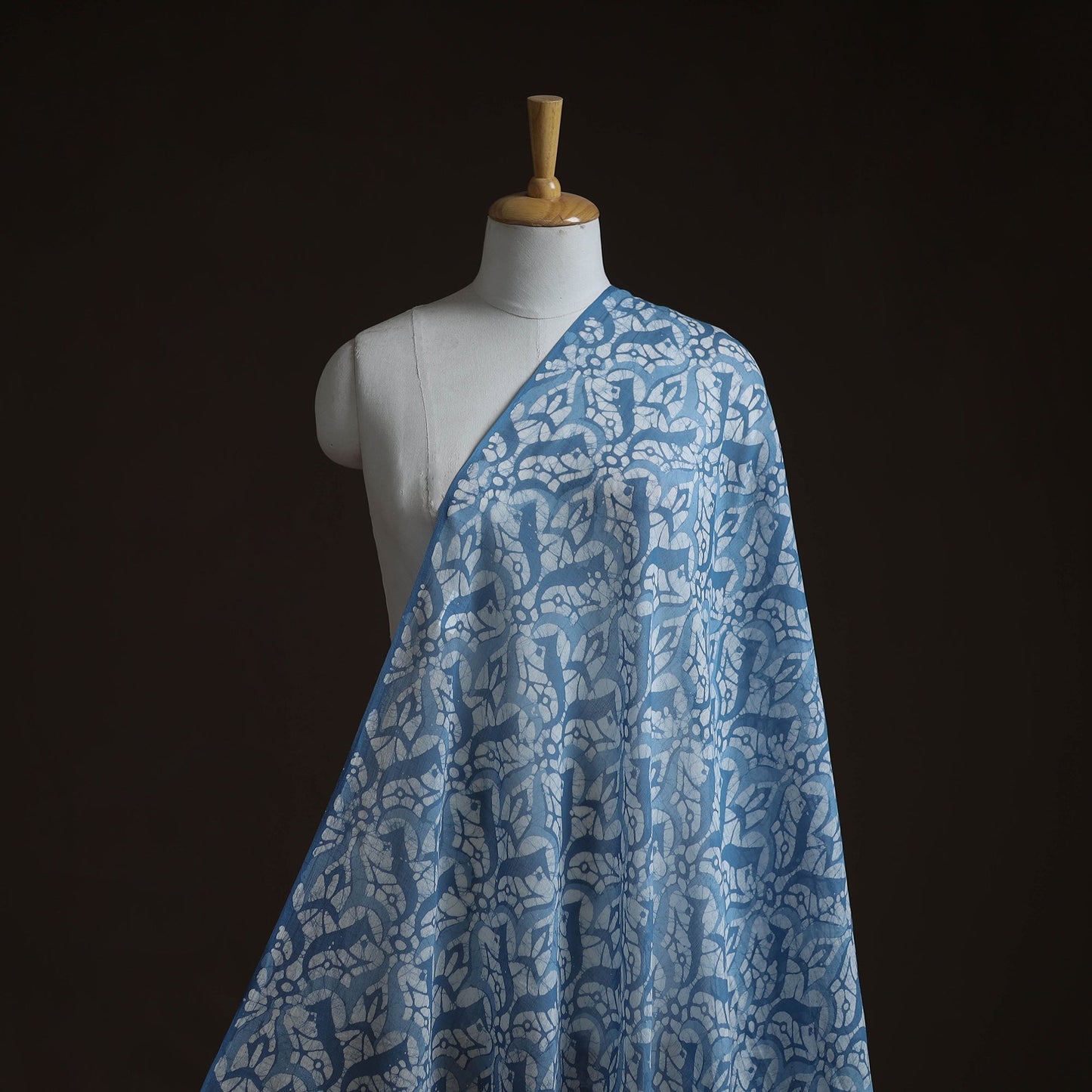 Pure mul cotton kutch hand batik fabric 03 - handcrafted