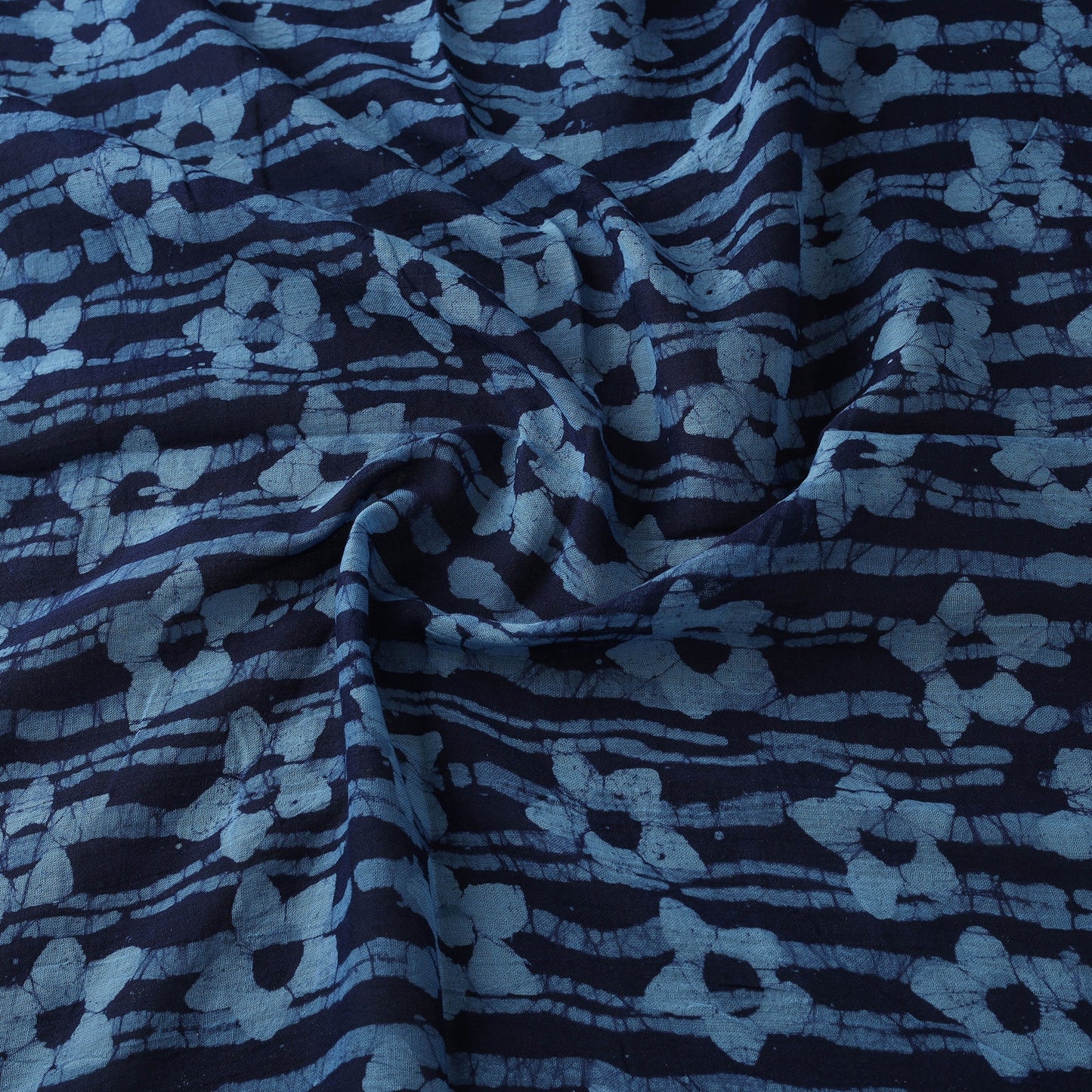 Pure mul cotton kutch hand block batik print fabric 04