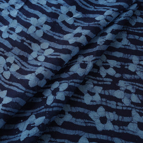 Pure mul cotton kutch hand block batik print fabric 04