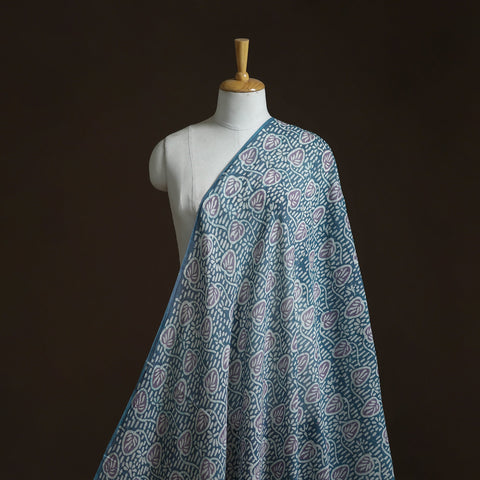 Pure mul cotton kutch hand block batik print fabric 05