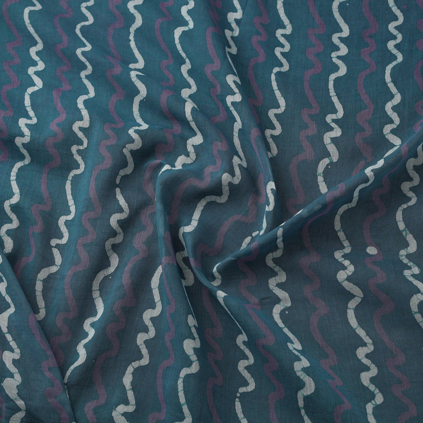 Pure mul cotton kutch hand block batik print fabric 07