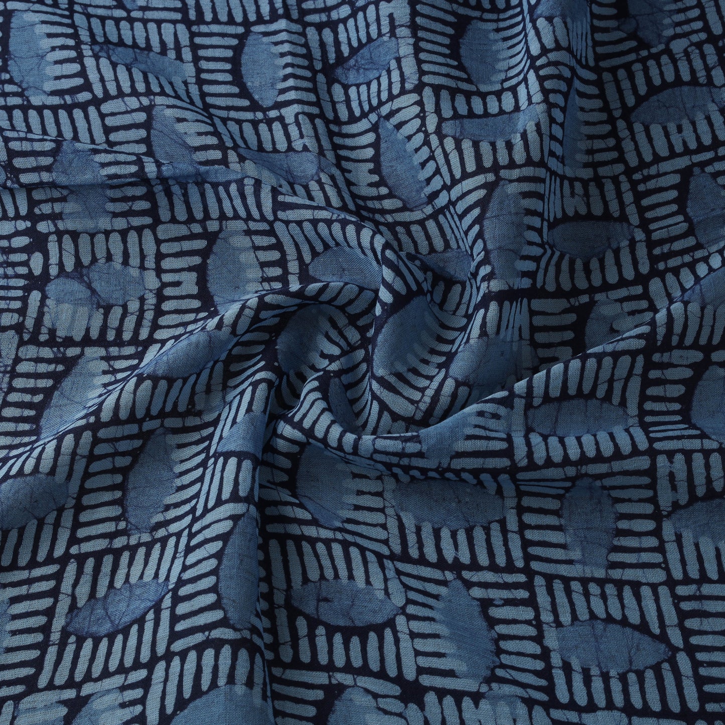 Pure mul cotton kutch hand block batik print fabric 11