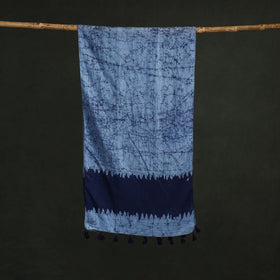 Pure mul cotton kutch hand block batik print stole