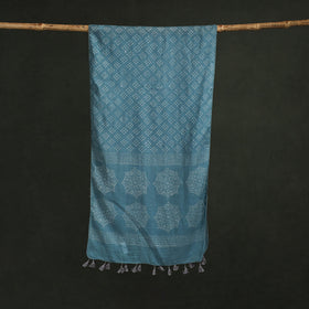 Pure mul cotton kutch hand block batik print stole