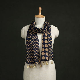 Pure mul cotton kutch hand block batik print stole