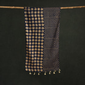 Pure mul cotton kutch hand block batik print stole