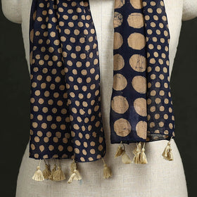 Pure mul cotton kutch hand block batik print stole