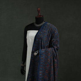 Blue - pure mul cotton kutch hand block print natural dyed