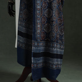 Blue - pure mul cotton kutch hand block print natural dyed