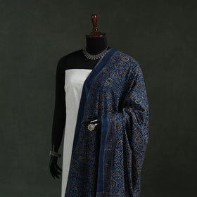 Blue - pure mul cotton kutch hand block print natural dyed