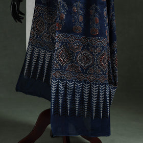 Pure mul cotton kutch hand block print natural dyed ajrakh