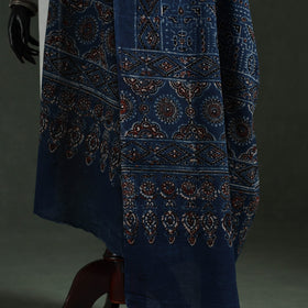 Blue - pure mul cotton kutch hand block print natural dyed