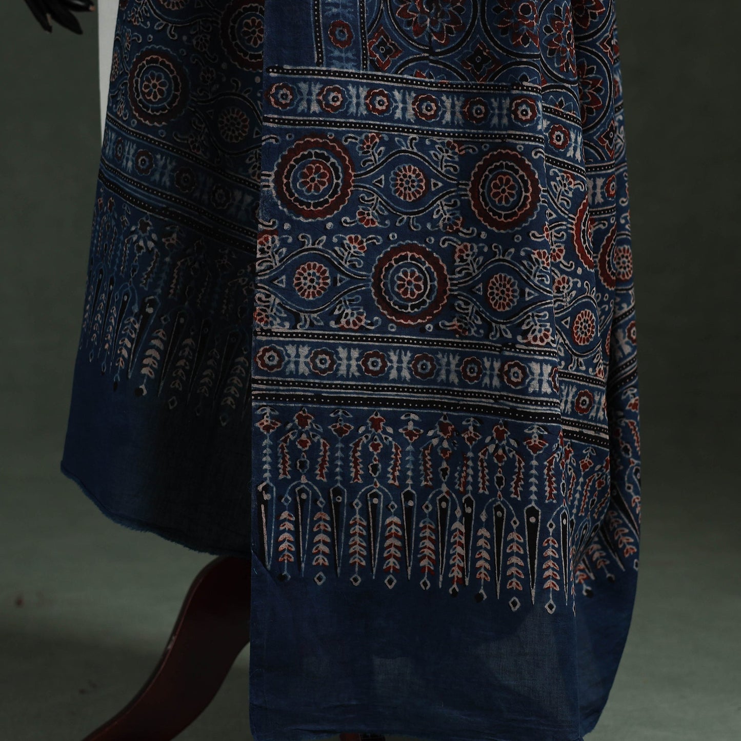 Blue - pure mul cotton kutch hand block print natural dyed