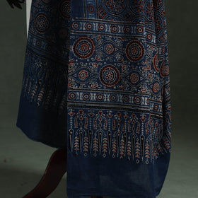 Blue - pure mul cotton kutch hand block print natural dyed