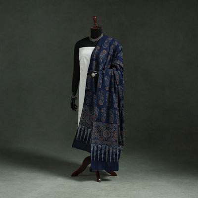 Pure mul cotton kutch hand block print natural dyed ajrakh