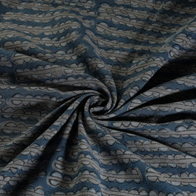 Blue - pure wool handloom akola fabric 03 - handcrafted