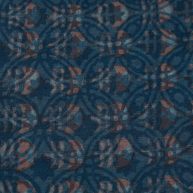 Blue - pure wool handloom akola fabric 06 - handcrafted