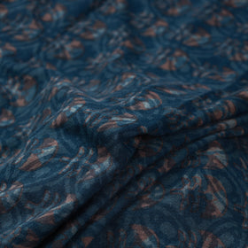 Blue - pure wool handloom akola fabric 06 - handcrafted