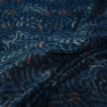  Blue Pure Wool Handloom Akola Print Fabric 