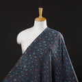 Buy Blue Pure Wool Handloom Akola Print Fabric