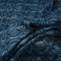  Blue Pure Wool Handloom Akola Print Fabric 