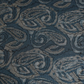 Blue - pure wool handloom akola fabric 13 - handcrafted