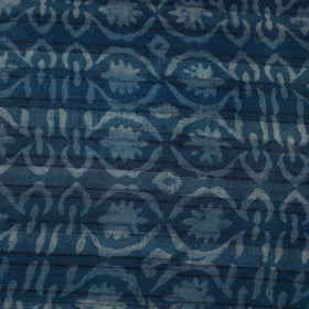  Blue Pure Wool Handloom Akola Print Fabric 