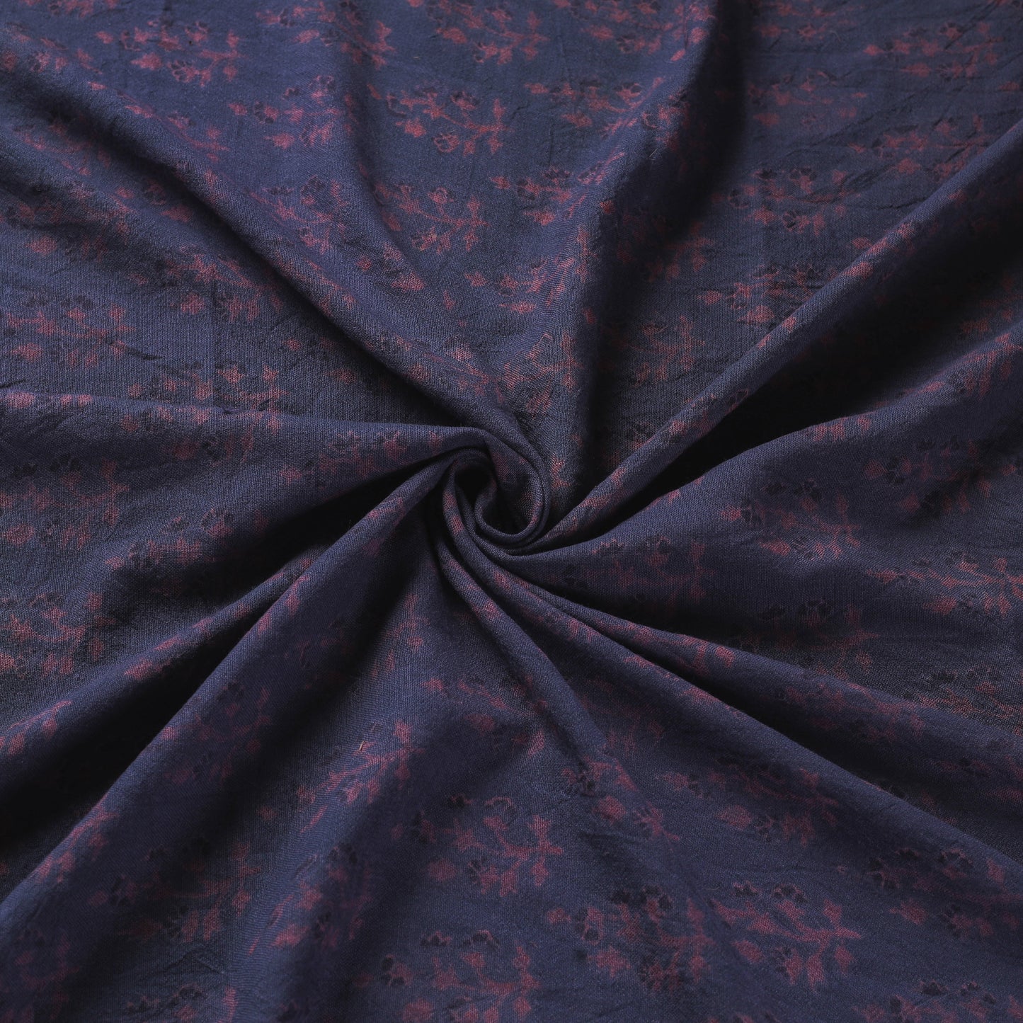Blue - pure wool handloom natural dyed fabric 14