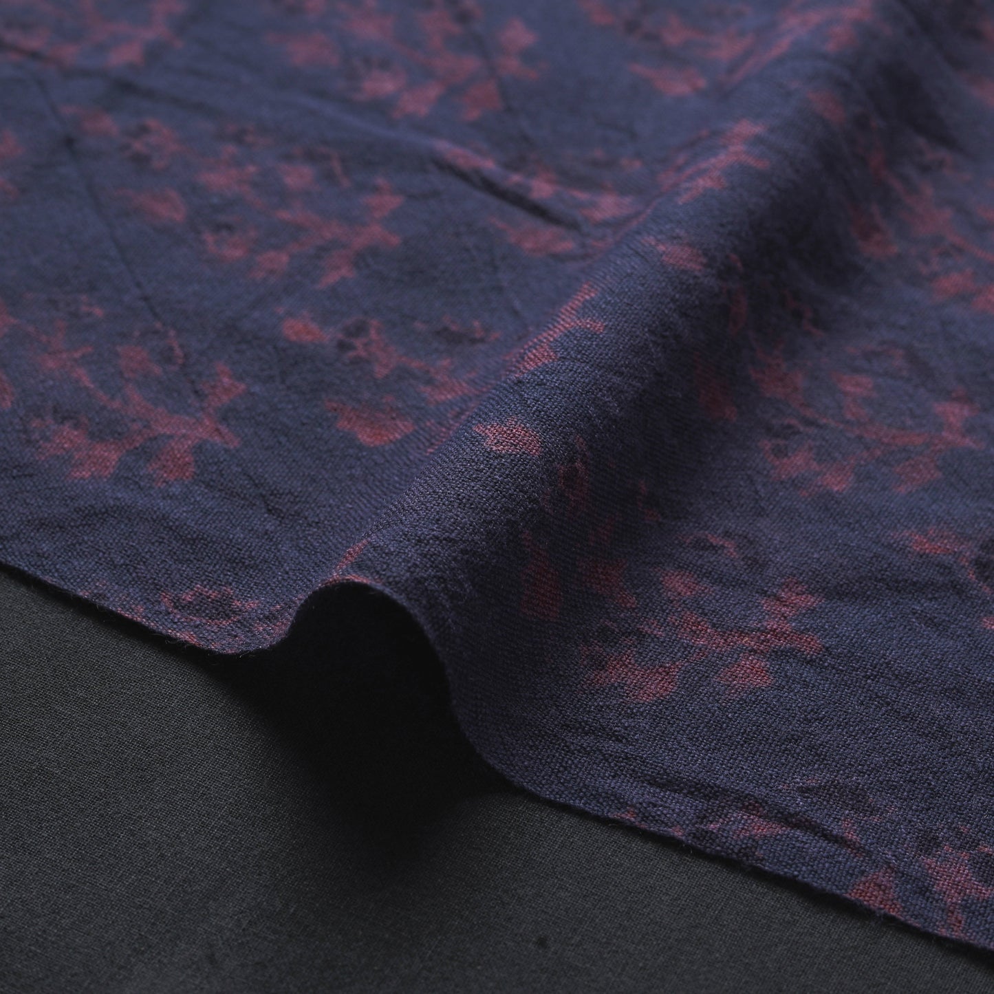 Blue - pure wool handloom natural dyed fabric 14