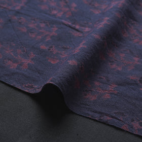 Blue - pure wool handloom natural dyed fabric 14