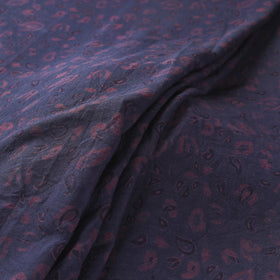 Blue - pure wool handloom natural dyed fabric 15