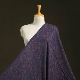 Blue - pure wool handloom natural dyed fabric 15