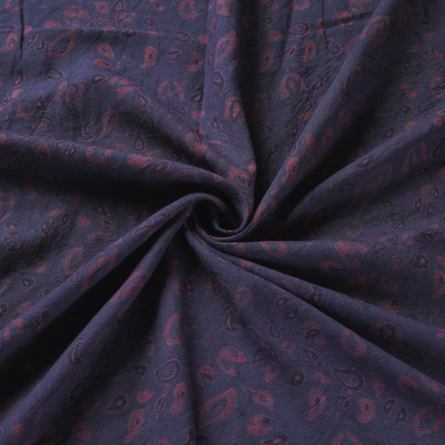 Blue - pure wool handloom natural dyed fabric 15