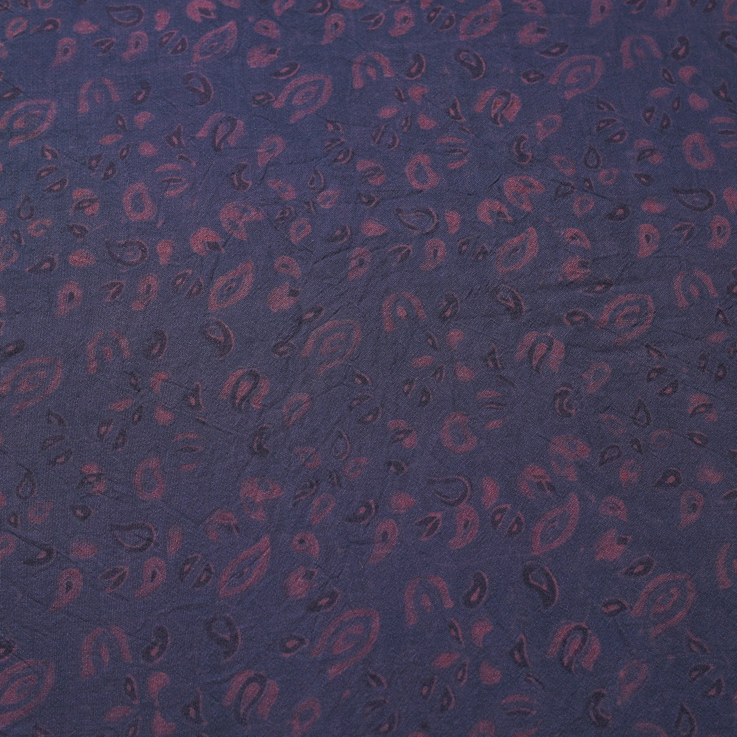 Blue - pure wool handloom natural dyed fabric 15