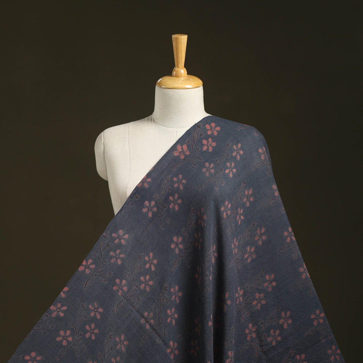 Grey - pure wool handloom natural dyed fabric 31