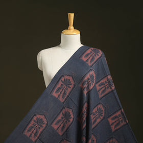 Blue - pure wool handloom natural dyed fabric 32