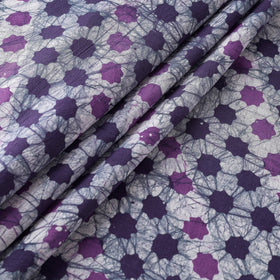 Buy Purple Hand Printed Cotton Batik Fabric