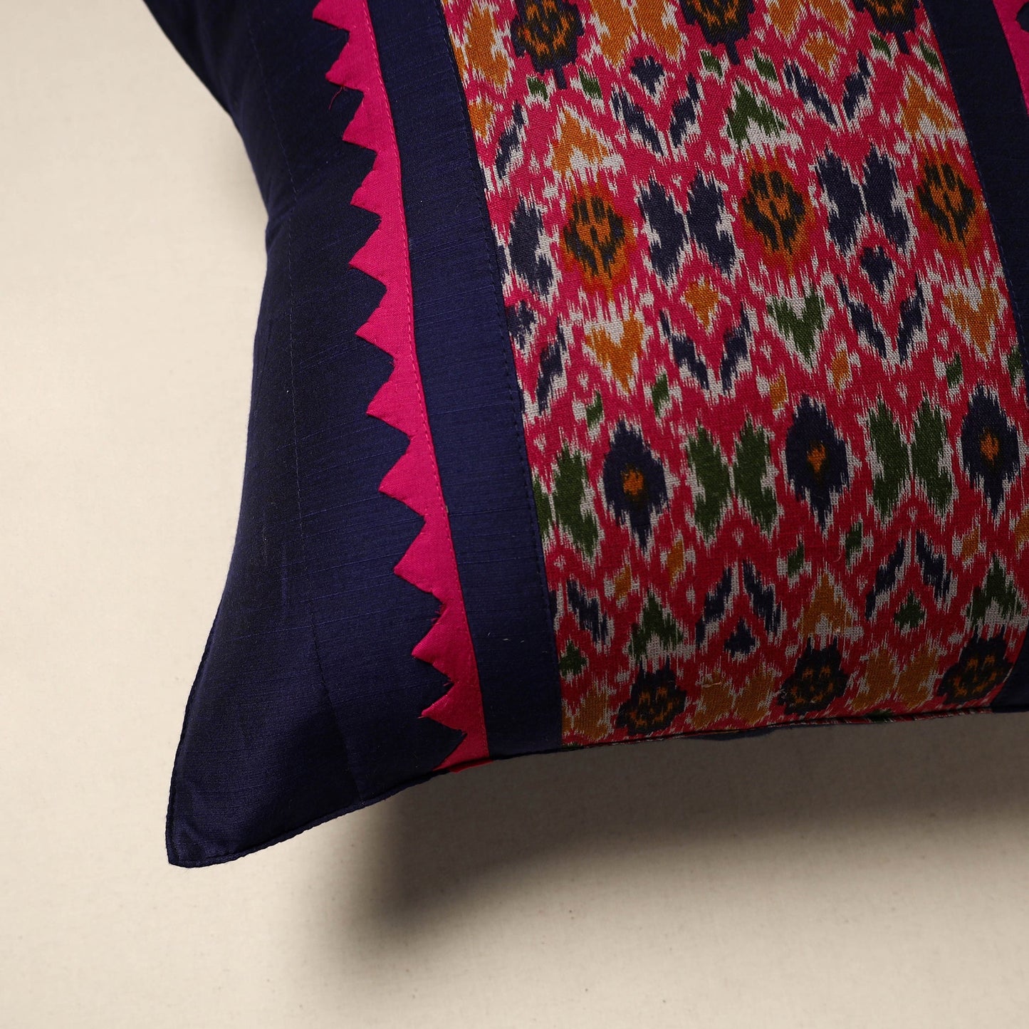 Quilted applique work cushion cover (16 x 16 in) 10