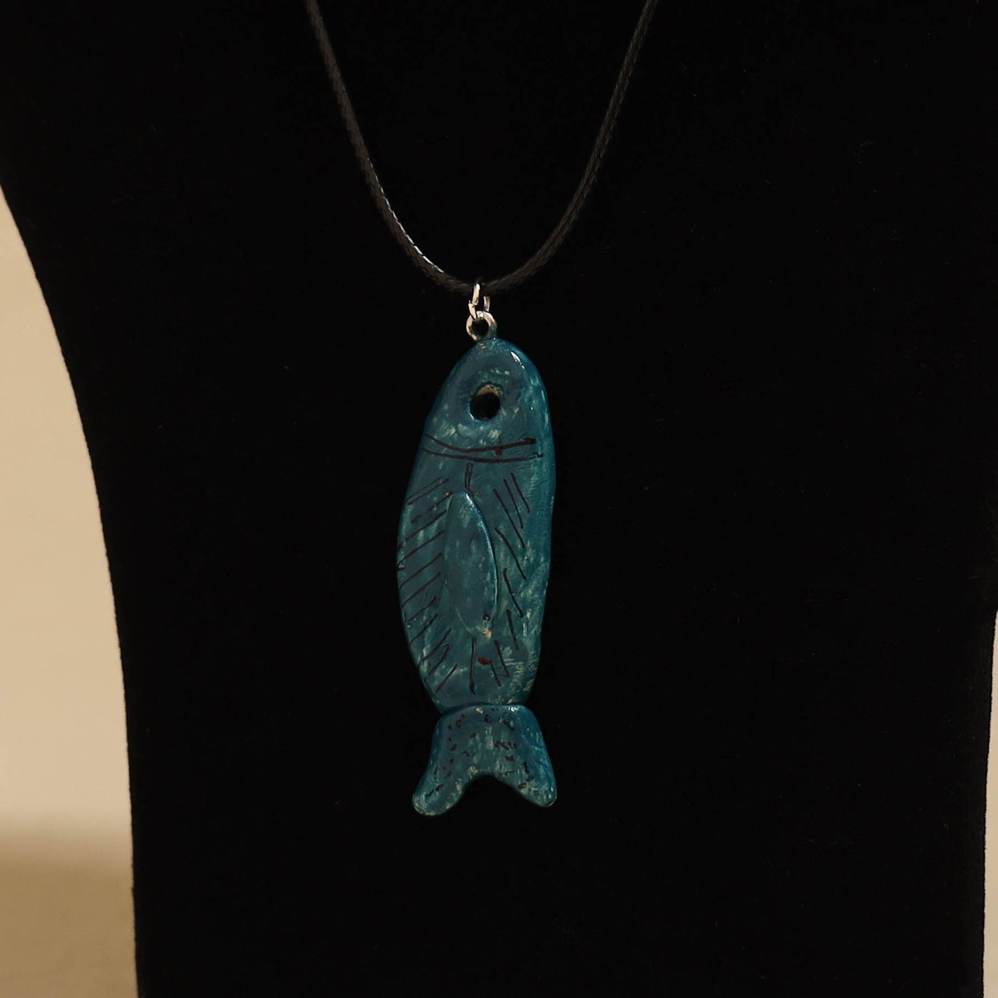 Quirklets handpainted clay pendant necklace 26 - handcrafted