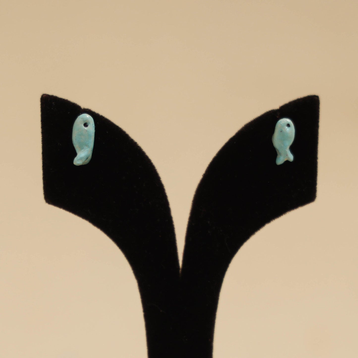 Quirklets handpainted clay stud earrings 43 - handcrafted