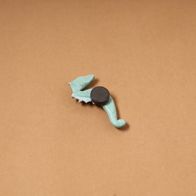Blue - quirklets handpainted clay seahorse fridge magnet 25