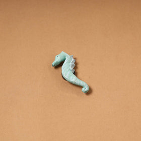 Blue - quirklets handpainted clay seahorse fridge magnet 25