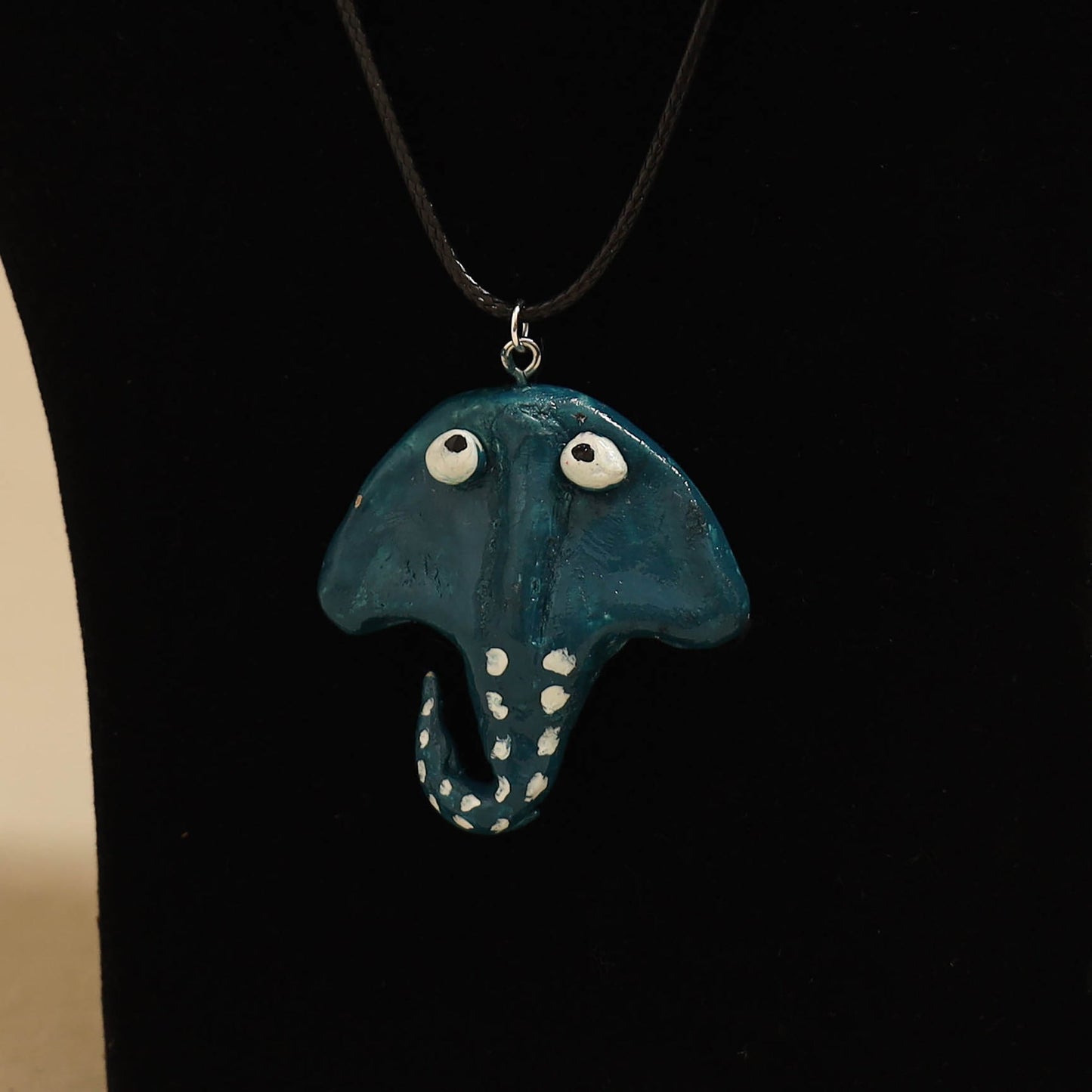 Quirklets handpainted clay pendant necklace 28 - handcrafted
