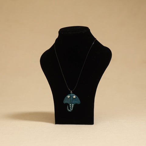 Quirklets handpainted clay pendant necklace 28 - handcrafted